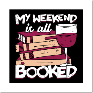 My Weekend Is All Booked Reading Lover Gift Posters and Art